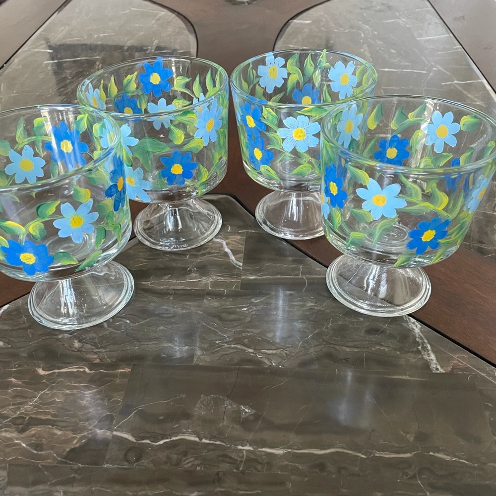 Hand painted dessert bowls